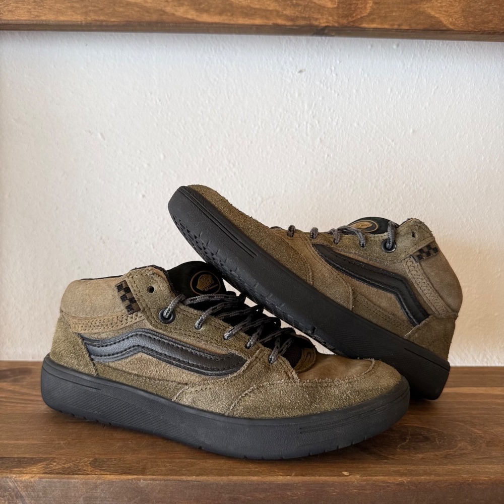 Vans Skate Zahba‎ Mid Beatrice Domond Dark Olive Suede Sneakers Mens Size 5